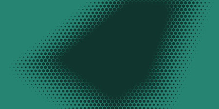 Geometric abstract Hexagon Two Color Background, Geometric abstract wallpaper in two color Hexagons of two shades are scattered diagonally from the lower left corner to the upper right cornerのイラスト素材