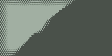 Geometric abstract Hexagon Two Color Background, Geometric abstract wallpaper in two color Hexagons of two shades are scattered diagonally from the lower left corner to the upper right cornerのイラスト素材