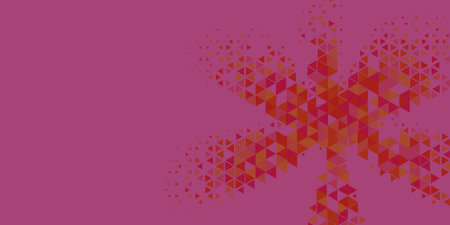 Abstract Triangle colorful background or wallpaper with polygons variety of triangular shapes and colors, triangles or concave geometrical shapes with Copy space soft colorのイラスト素材