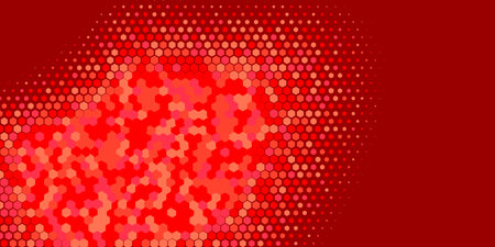 Abstract Hexagon Pattern Geometric multi Color Background, Geometric abstract wallpaper in two color Hexagons of two shades are scattered diagonally from the lower left corner to the upper right cornerのイラスト素材