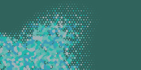 Geometric Multi size Hexagon multi Color Background, Geometric abstract wallpaper in two color...
