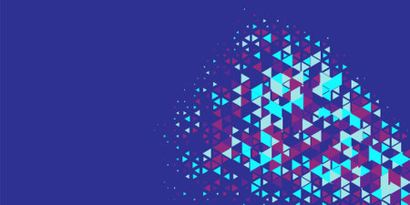 Abstract Triangle colorful background or wallpaper with polygons variety of triangular shapes and...