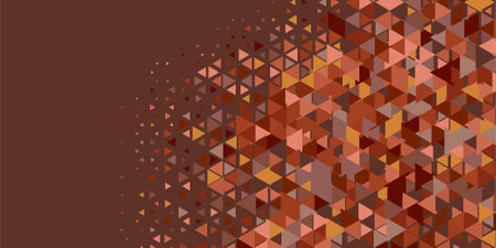 Abstract Triangle colorful background or wallpaper with polygons variety of triangular shapes and colors, triangles or concave geometrical shapes with Copy space soft colorのイラスト素材