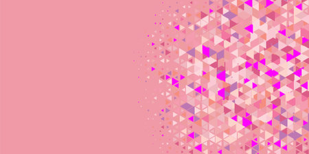 Abstract Triangle colorful background or wallpaper with polygons variety of triangular shapes and colors, triangles or concave geometrical shapes with Copy space soft colorのイラスト素材