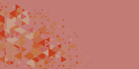 Abstract Triangle colorful background or wallpaper with polygons variety of triangular shapes and colors, triangles or concave geometrical shapes with Copy space soft colorのイラスト素材