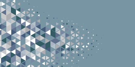 Abstract Triangle colorful background or wallpaper with polygons variety of triangular shapes and colors, triangles or concave geometrical shapes with Copy space soft colorのイラスト素材