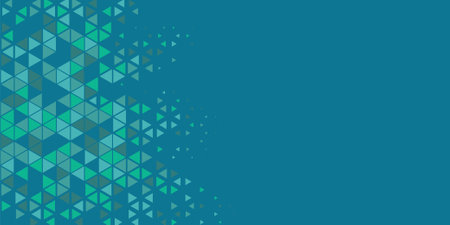 Abstract Triangle colorful background or wallpaper with polygons variety of triangular shapes and colors, triangles or concave geometrical shapes with Copy space soft colorのイラスト素材