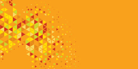 Abstract Triangle colorful background or wallpaper with polygons variety of triangular shapes and colors, triangles or concave geometrical shapes with Copy space soft colorのイラスト素材
