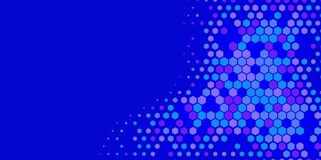 Geometric abstract Hexagon multi Color Background, Geometric abstract wallpaper in two color Hexagons of two shades are scattered diagonally from the lower left corner to the upper right cornerのイラスト素材