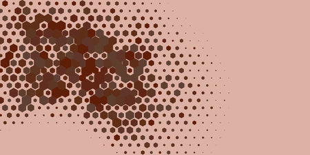 Geometric Multi size Hexagon multi Color Background, Geometric abstract wallpaper in two color...