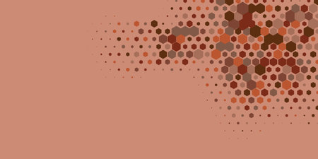 Geometric Multi size Hexagon multi Color Background, Geometric abstract wallpaper in two color...