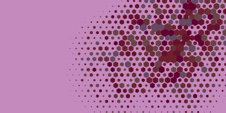 Geometric Multi size Hexagon multi Color Background, Geometric abstract wallpaper in two color...