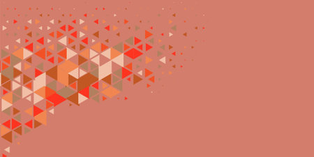 Abstract Triangle colorful background or wallpaper with polygons variety of triangular shapes and colors, triangles or concave geometrical shapes with Copy space soft colorのイラスト素材