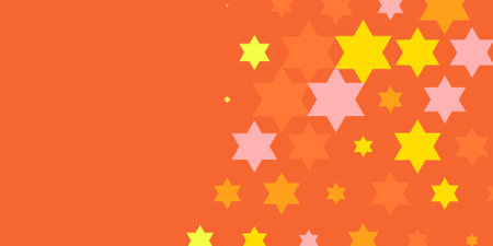 Stars shape Two Color Abstract Illustration background beautiful abstract wallpaper of colorful stars, abstract colorful background with stars. Wallpaper art with bright multi colorsのイラスト素材