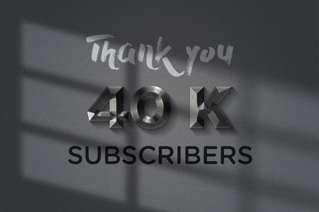 40 K  subscribers celebration greeting banner with Elegant Design