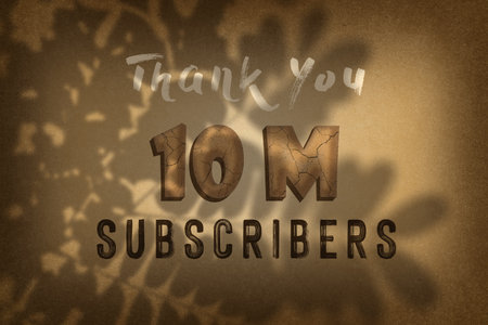 10 Million subscribers celebration greeting banner with Clay Design