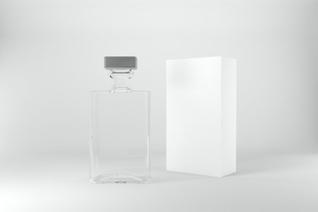 3D Rendered Bottles Mockup Templateの写真素材