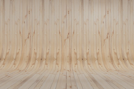 Curved Wood Parquet Hardwood backgroundの写真素材