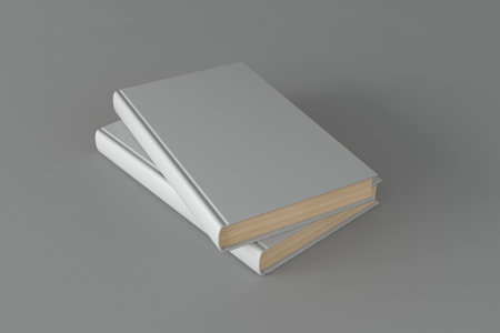 Book Cover Mockup 3d Rendering Illustrationの写真素材