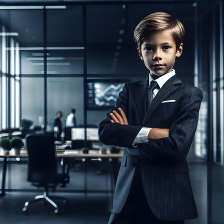 Professionals kids in a Modern Office Environmentの素材