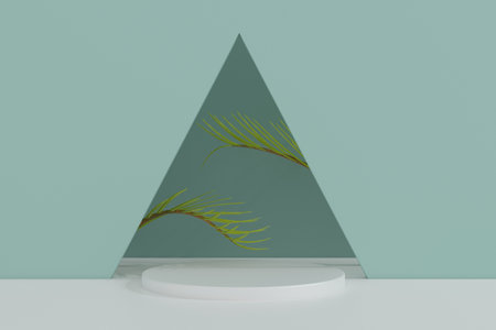Podium Stage Showcase for Product Presentation Backgroundの写真素材
