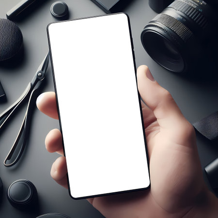 High-Quality Smartphone and Tablet Mockup for Professional Design Presentationsの素材