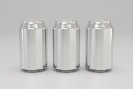 Soda Beverage Tin Can Packaging Mockupの写真素材