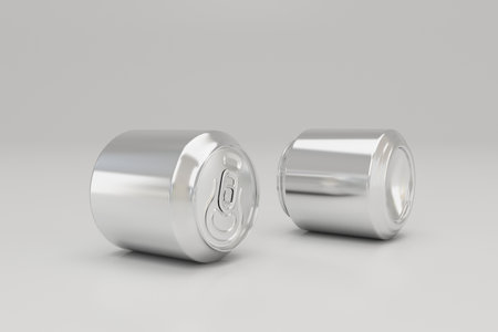 Soda Beverage Tin Can Packaging Mockupの写真素材