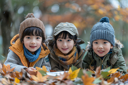 Students in school environmentsの素材