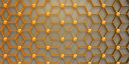 GoldenSeamless geometric pattern background with  Golden  Style Effect Contemporary Ornament...