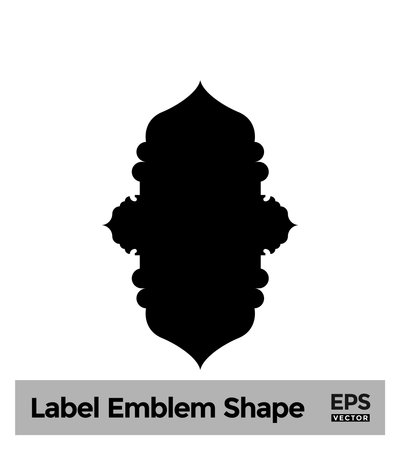 Islamic Label Emblem Shape Glyph Pictogram symbol visual illustrationのイラスト素材