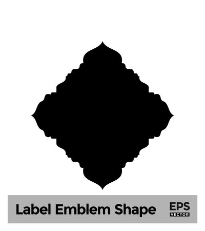 Islamic Label Emblem Shape Glyph Pictogram symbol visual illustrationのイラスト素材