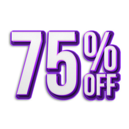 75 Percent Discount Offers Tag with New Style Design