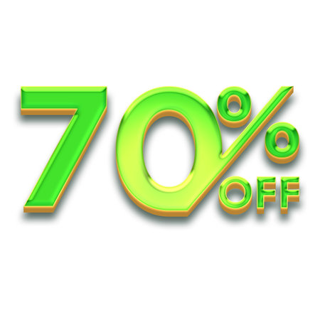70 Percent Discount Offers Tag with Candy Style Design