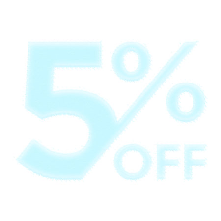 5 Percent Discount Offers Tag with Frozen Style Design
