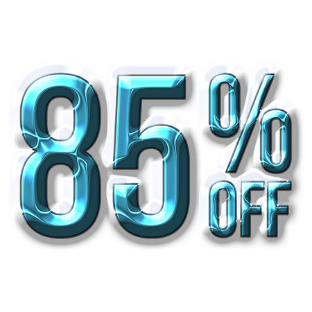 85 Percent Discount Offers Tag with Plastic Style Design