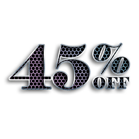 45 Percent Discount Offers Tag with Net Style Design