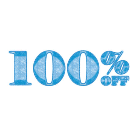 100 Percent Discount Offers Tag with Chalk Style Designの写真素材