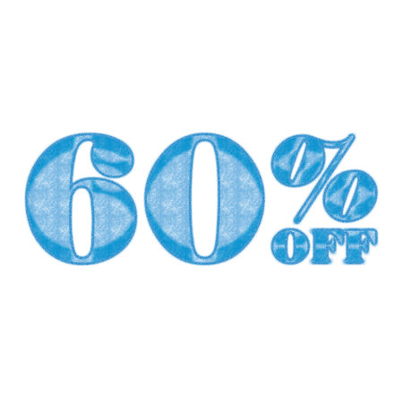 60 Percent Discount Offers Tag with Chalk Style Design