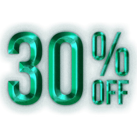 30 Percent Discount Offers Tag with Rustic Steel Style Designの写真素材