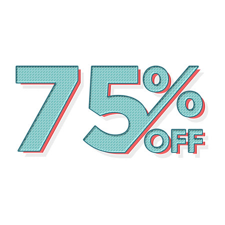 75 Percent Discount Offers Tag with unique  Style Design