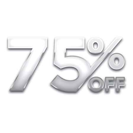 75 Percent Discount Offers Tag with Metal  Style Design