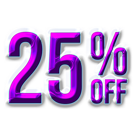 25 Percent Discount Offers Tag with Liquid Designの写真素材