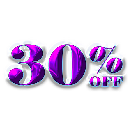 30 Percent Discount Offers Tag with Liquid Designの写真素材