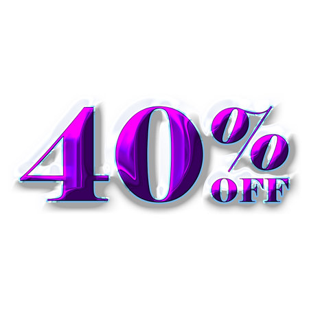 40 Percent Discount Offers Tag with Liquid Designの写真素材
