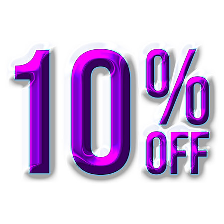 10 Percent Discount Offers Tag with Liquid Design