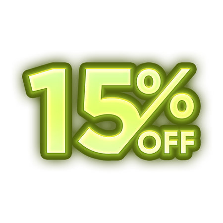 10 Percent Discount Offers Tag with Green Embossed Design