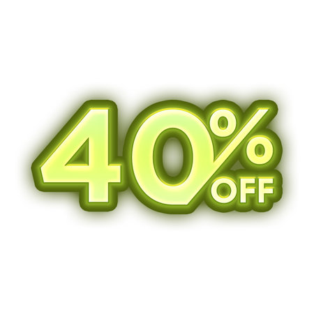 15 Percent Discount Offers Tag with Green Embossed Design