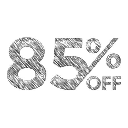 30 Percent Discount Offers Tag with Pencil Sketch Design