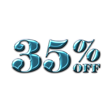 45 Percent Discount Offers Tag with  Acrylic  Design